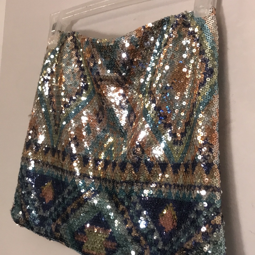Sequin diamond print skirt